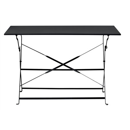Tavolo Bistro' In Ferro 110x70 cm - Antracite - Pieghevole