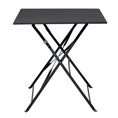 Greenwood 110x70cm Iron Bistro Garden Table - Anthracite - Folding