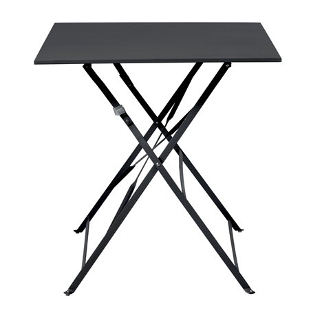 Greenwood 110x70cm Iron Bistro Garden Table - Anthracite - Folding