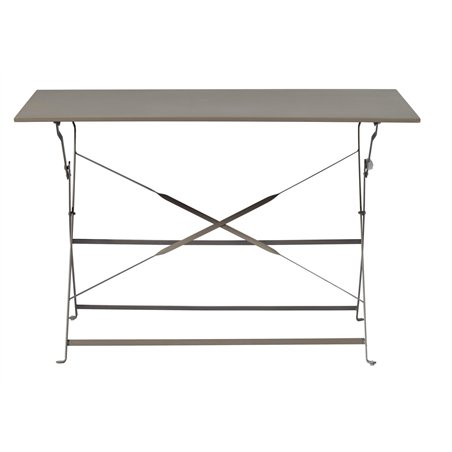 Tavolo Bistro' In Ferro 110x70 cm - Tortora - Pieghevole