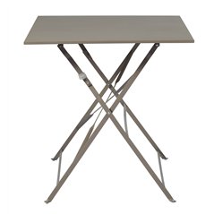 Greenwood 110x70cm Folding Iron Bistro Garden Table - Dove Grey