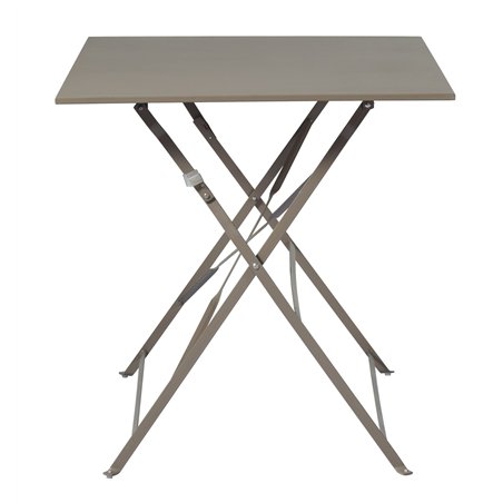Greenwood 110x70cm Folding Iron Bistro Garden Table - Dove Grey
