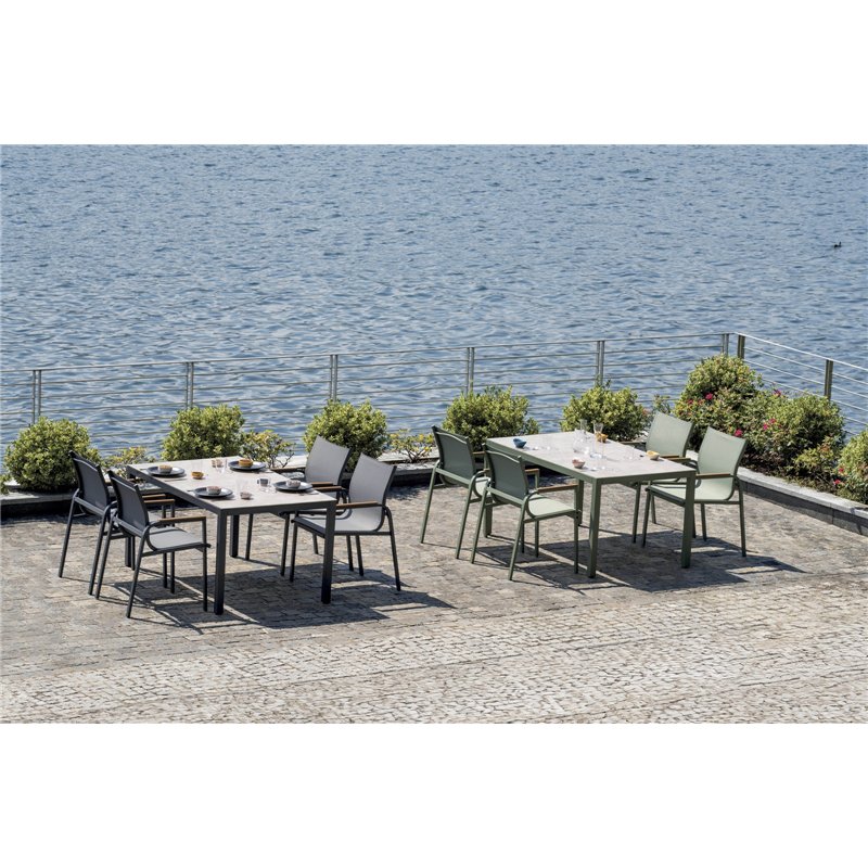 Ensemble de salle à manger en fer Tarquinia - Anthracite Greenwood