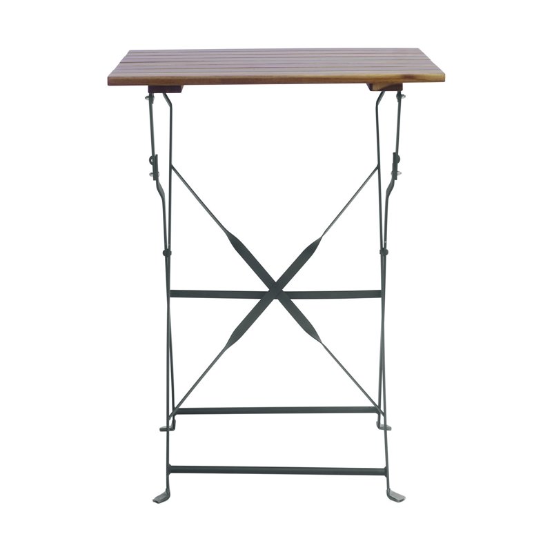 Greenwood Deluxe Two-Seater Bistro Set in Iron and FSC Acacia Wood - Anthracite