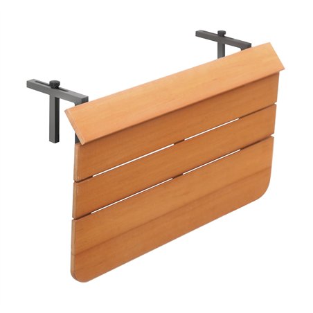 Tavolo Da Balcone In Alluminio E Resin Wood 80x37 cm - Bianco