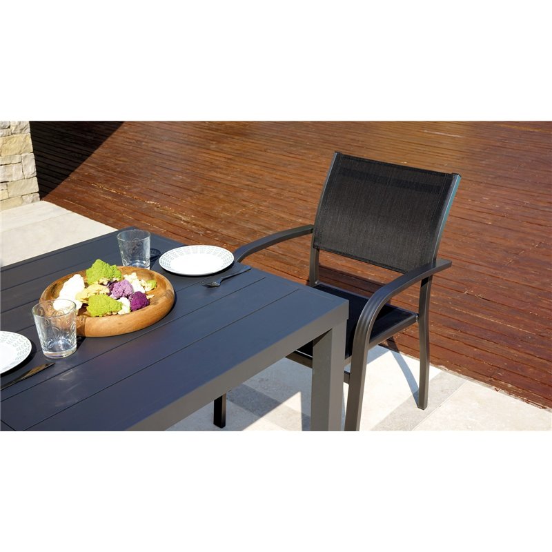 Table de jardin en aluminium San Vincenzo 80x80 cm - Anthracite Greenwood