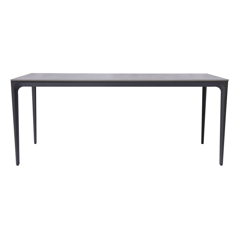 Greenwood Alghero Aluminum Garden Table 180x90 cm - Gray Stoneware Top - Anthracite