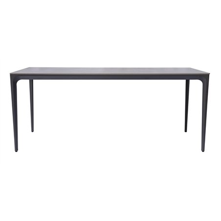 Tavolo Alghero In Alluminio 180x90 cm - Piano In Gres Grigio - Antracite