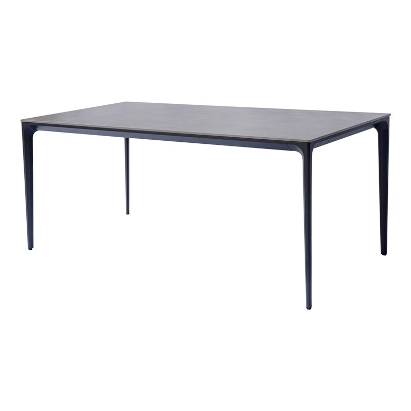 Greenwood Alghero Aluminum Table 180x90 cm - Gray Stoneware Top - Anthracite