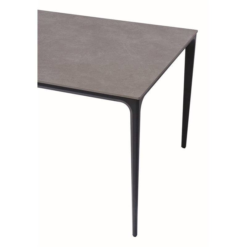Greenwood Alghero Aluminum Garden Table 180x90 cm - Gray Stoneware Top - Anthracite