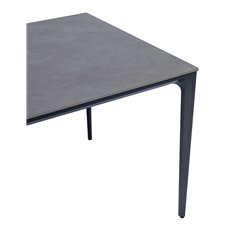 Tavolo Alghero In Alluminio 180x90 cm - Piano In Gres Grigio - Antracite