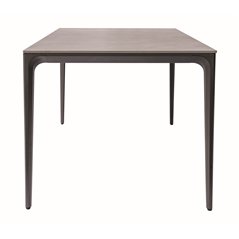 Tavolo Alghero In Alluminio 180x90 cm - Piano In Gres Grigio - Antracite