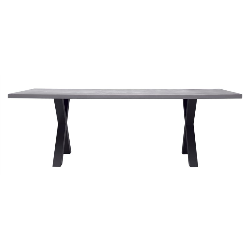 Greenwood Amantea Garden Table 220x100 cm - Grey Resin Top - Anthracite