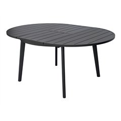 Tavolo Tropea In Alluminio Ø120/170 cm - Antracite - Allungabile