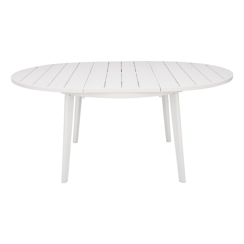 Greenwood Tropea Extendable Aluminum Garden Table Ø120/170 cm - White