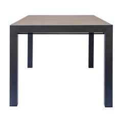 Tavolo Maiorca In Alluminio 160/210x95 cm - Piano In Resin Wood - Antracite - Allungabile