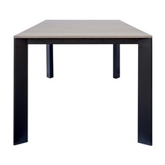 Tavolo Arenzano In Alluminio 211/276x100 cm - Piano Effetto Legno - Antracite - Allungabile