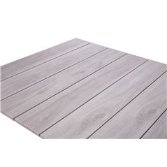Greenwood Arenzano Extendable Aluminum Garden Table 211/276x100 cm - Wood-Effect Top - White
