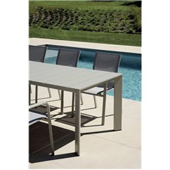 Tavolo Anzio In Alluminio 165/250x90 cm - Creta - Allungabile
