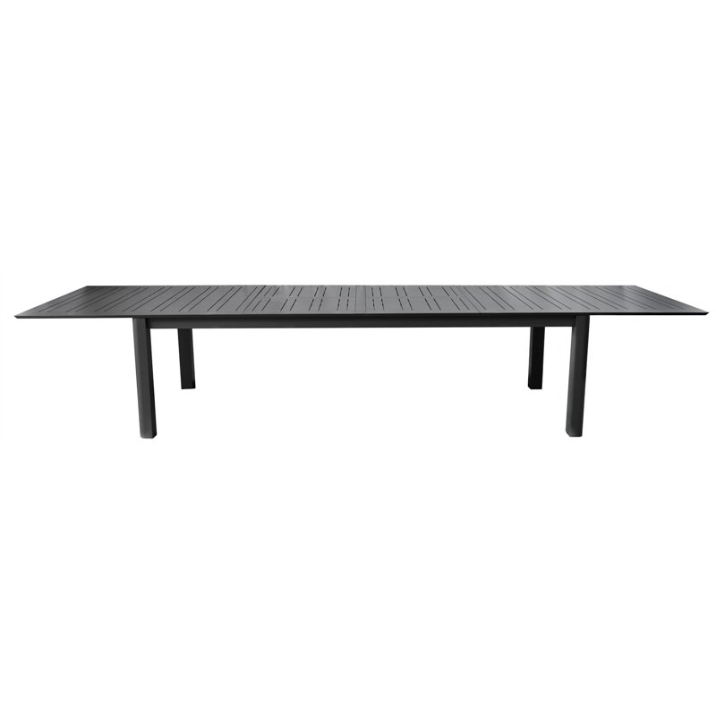 Greenwood Santorini Aluminum Double Extension Garden Table 265/330/398x110 cm - Anthracite