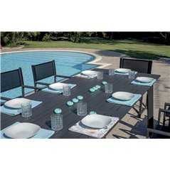 Tavolo San Donato In Alluminio 160/240x102 cm - Antracite - Allungabile