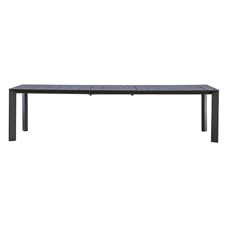 Tavolo Nettuno In Alluminio 200/300x100 cm - Antracite - Allungabile