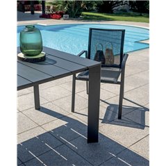 Greenwood Nettuno Aluminum Garden Table 200/300x100 cm - Anthracite - Extendable