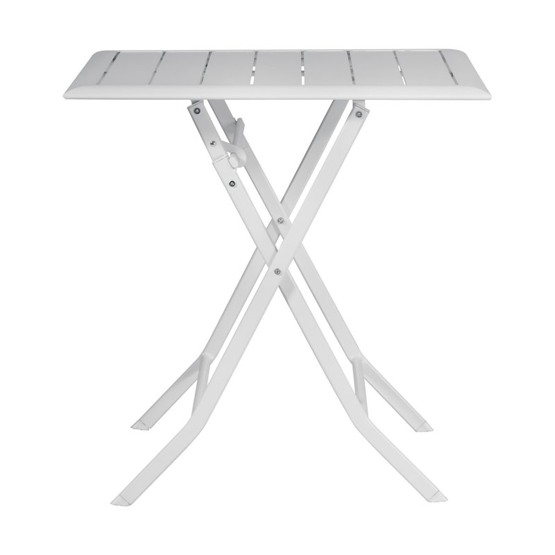 Table de jardin pliante Lucca en aluminium blanc 60x60 cm Greenwood