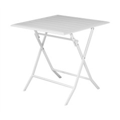 Tavolo Lucca In Alluminio Pieghevole 60x60 cm Bianco