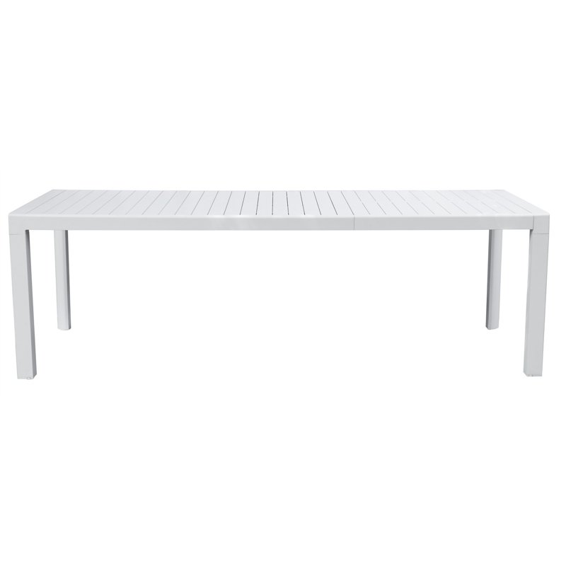 Greenwood Naxos Extendable Aluminum Garden Table 160/240x90 cm - White