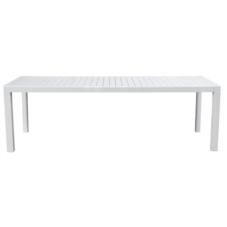 Tavolo Naxos In Alluminio 160/240x90 cm - Bianco - Allungabile
