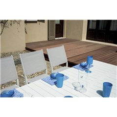 Tavolo Naxos In Alluminio 160/240x90 cm - Bianco - Allungabile