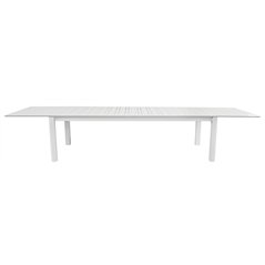 Tavolo Santorini In Alluminio 265/330/398x110 cm - Bianco - Doppio Allungo