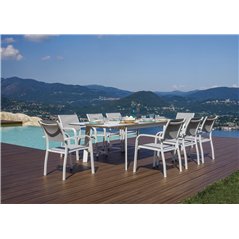 Tavolo San Donato In Alluminio 160/240x102 cm - Bianco - Allungabile