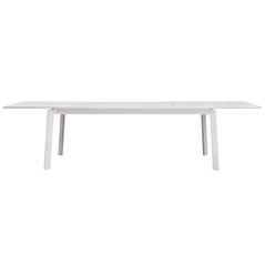 Tavolo Porto Ercole In Alluminio 200/300x102 cm - Bianco - Allungabile