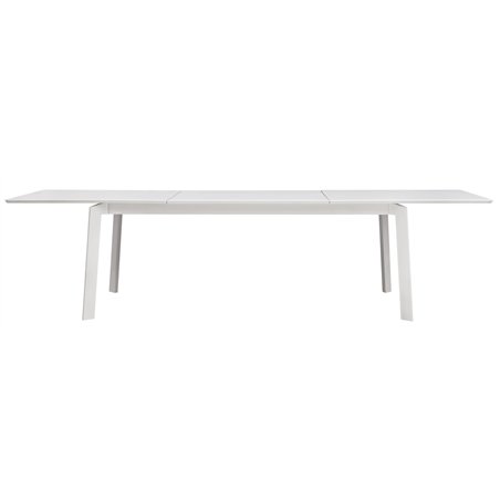 Tavolo Porto Ercole In Alluminio 200/300x102 cm - Bianco - Allungabile