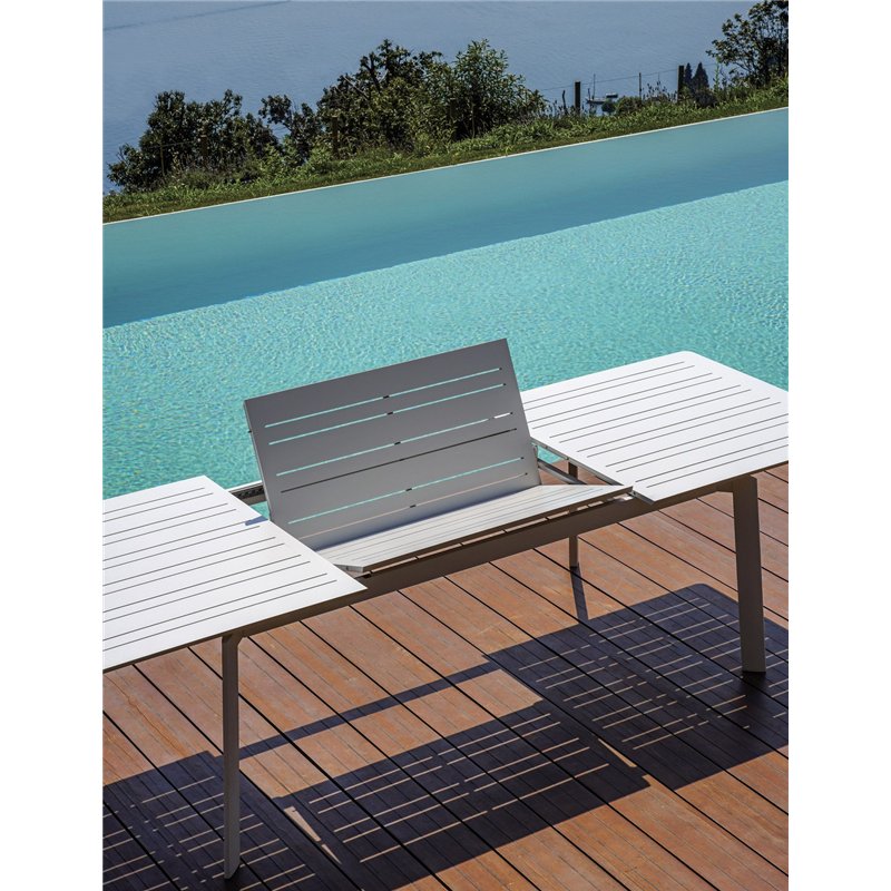 Greenwood Porto Ercole Extendable Aluminum Garden Table 200/300x102 cm - White