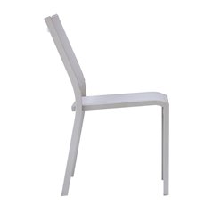 Sedia Pola In Alluminio - Textilene Grigio Chiaro - Creta