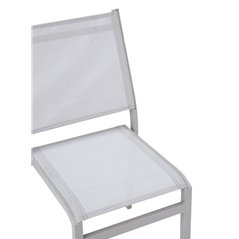 Sedia Pola In Alluminio - Textilene Grigio Chiaro - Creta
