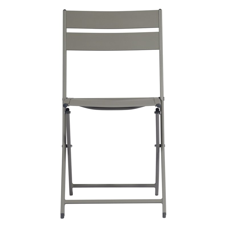 Chaise de jardin Lucca en aluminium - Gris tourterelle - Pliable Greenwood