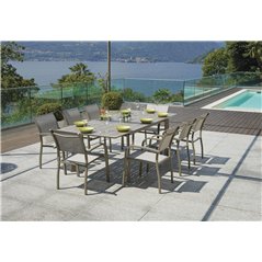 Greenwood San Donato Extendable Aluminum Garden Table - Dove Gray