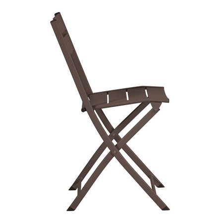 Chaise de jardin Lucca en aluminium - Chocolat - Pliable Greenwood