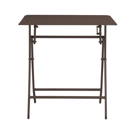 Tavolo Lucca In Alluminio Pieghevole 60x60 cm Cioccolato