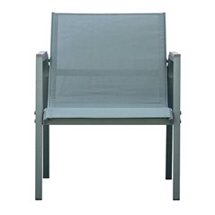 Set Tarquinia In Ferro E Resin Wood - Textilene Verde - Verde