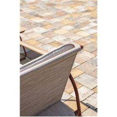 Set Tinos In Ferro - Textilene Ecru' - Rosso