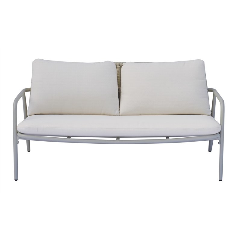 Ensemble Montpellier en aluminium - Corde beige - Crète Greenwood