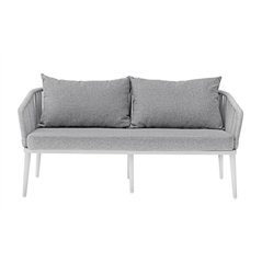 Set Alicante In Alluminio - Corda Grigia - Bianco