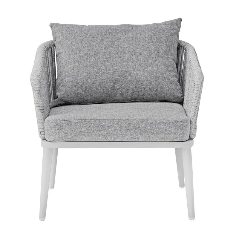 Greenwood Alicante Aluminum Set - Gray Rope - White