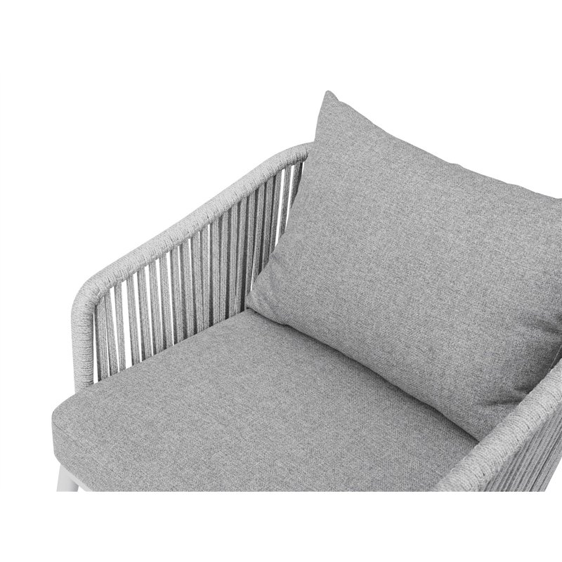 Ensemble aluminium Alicante - Corde grise - Blanc Greenwood