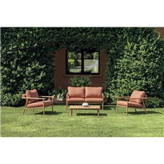 Set Cartagena In Alluminio - Effetto Legno